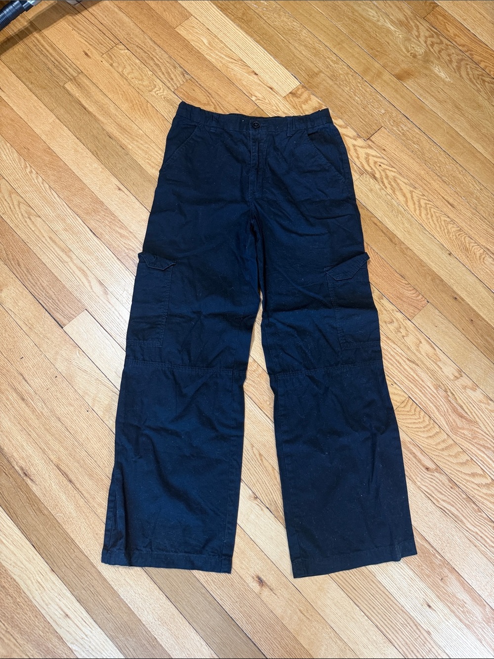 Kid's Black Cargo Pants